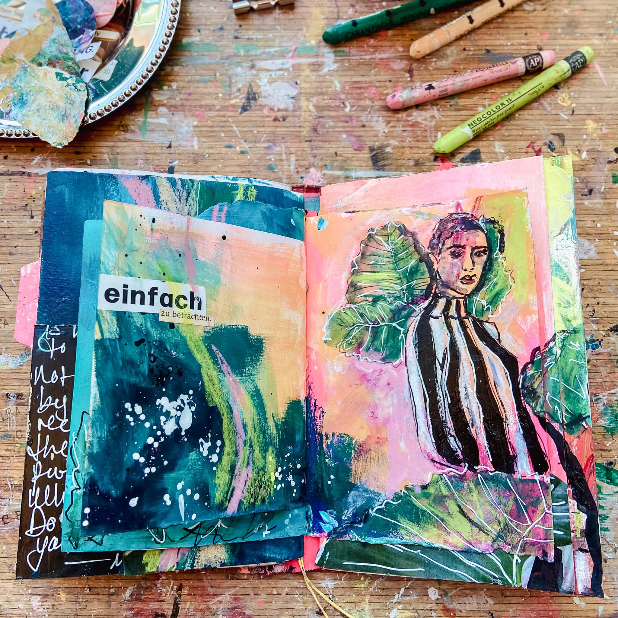 art journal seite gestalten